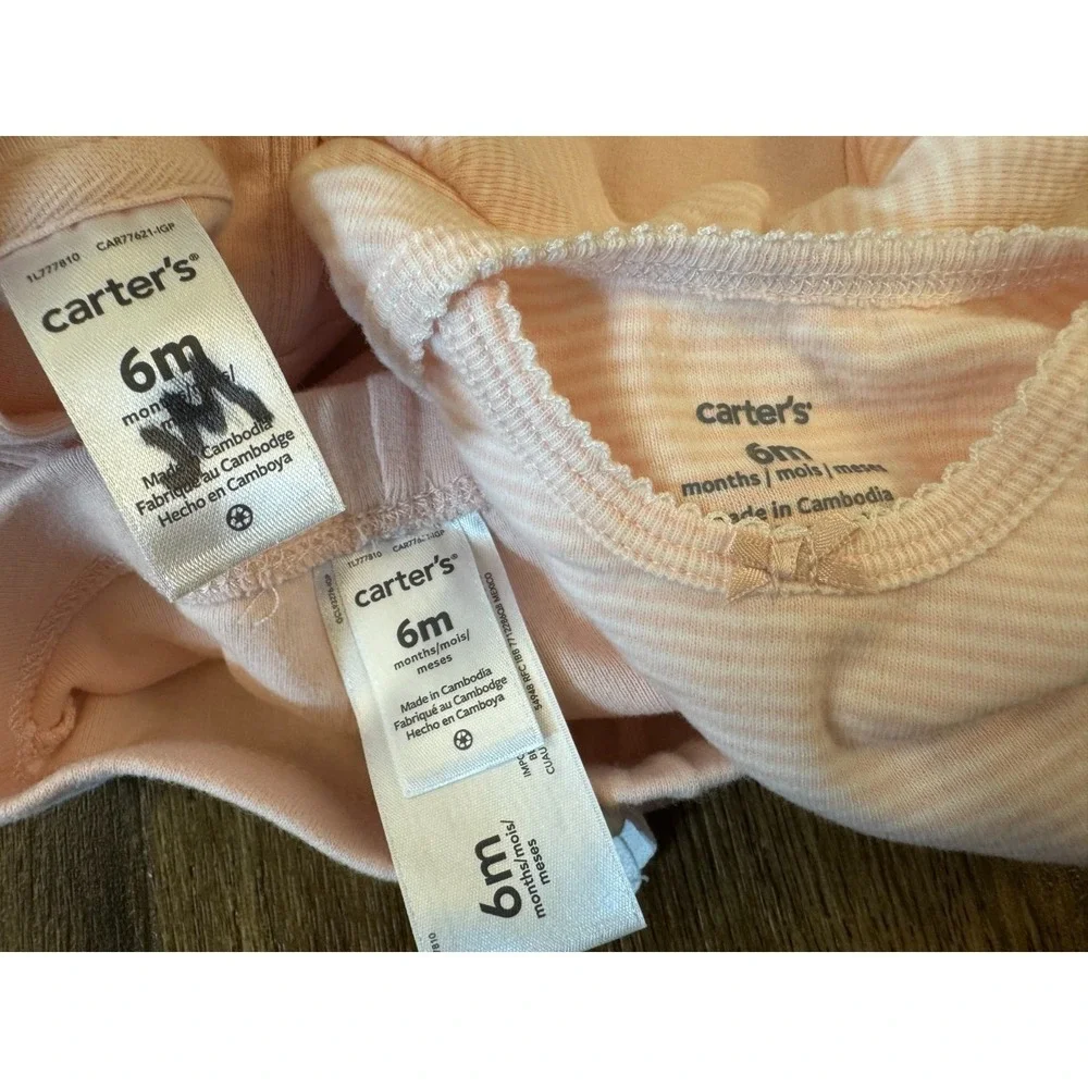 Carters Baby Girl 6 Months Outfit Pants Bodysuit Jacket Little Sweetie Pink 3 PC